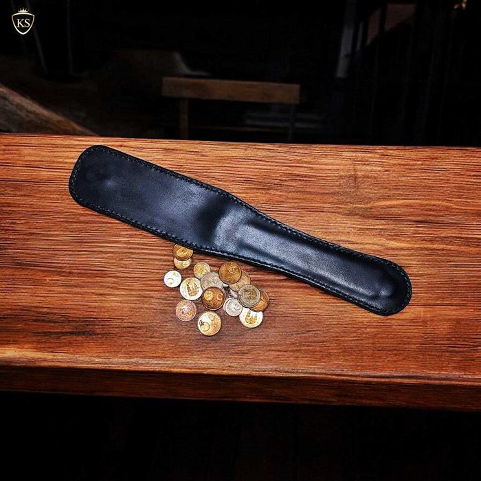Гаманець-монетниця слепер із натуральної шкіри ручної роботи