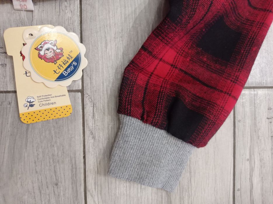 Легенька, бавовняна сорочка в клітинку для дітей, 90 см., 2-3 роки