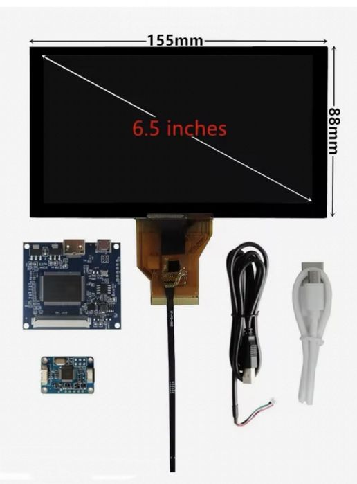 Сетевой стример, плеер, Raspberry pi4+экран 6,5+ЦАП 32/384+БП+micro SD