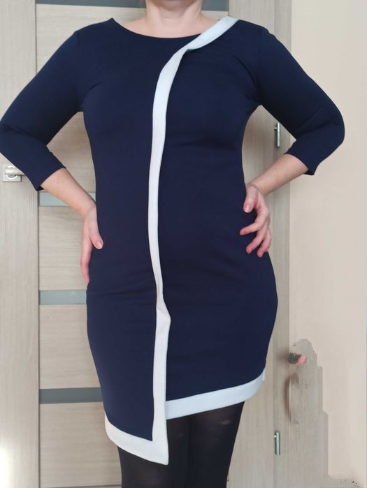 Sukienka mini granatowa L