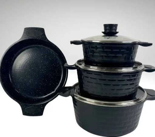 Набір кастрюль з антипригарним покриттям 3ш. Top Kitchen