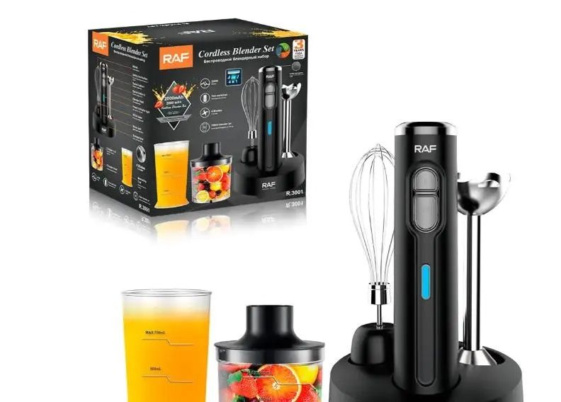 Занурювальний блендер 4в1, 2000Вт,  + мірна склянка / Подріб