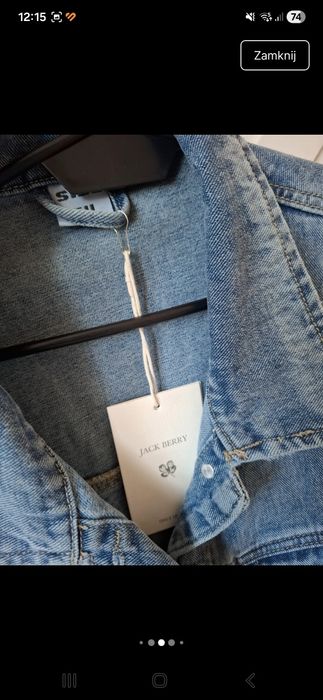 Katana jeans uniwersalna, oversize ozdobne rękawy NOWA