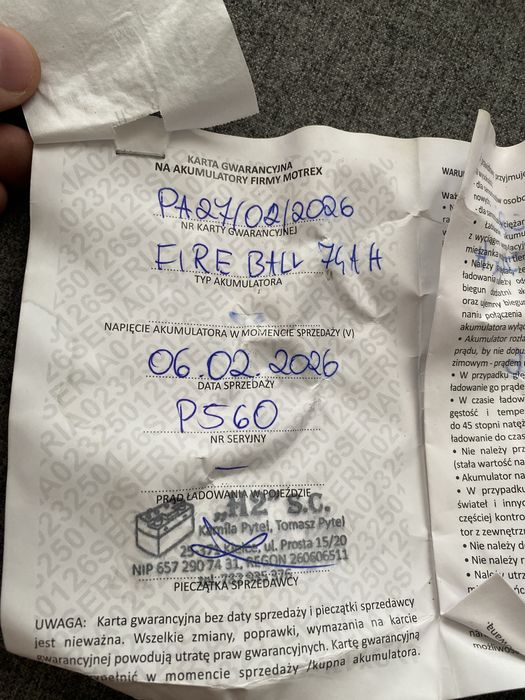 Akumulator Fire Ball 12V 74AH