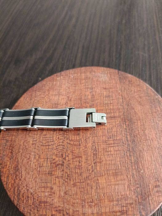 Srebrna męska bransoletka ze stali chirurgicznej stainless steel
