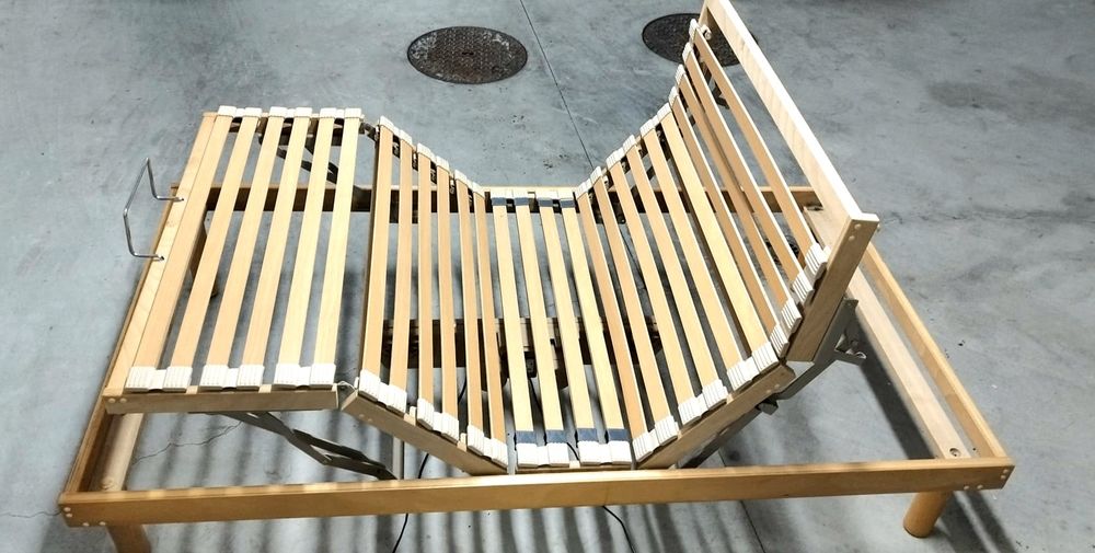 Conjunto somier eléctrico e colchão de látex