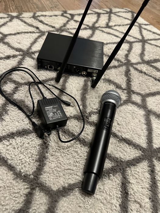 Stacja shure qlxd4 z mikrofonem qlxd2 beta 58a (cyfra)