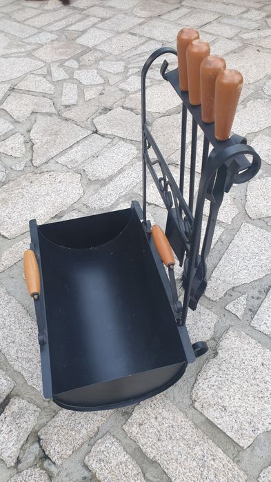 Utensílios de lareira em ferro