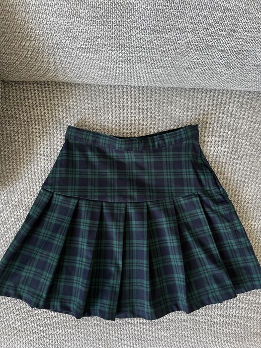 Galowa spódnica mini plisowana w szkocką kratę 164 cm 13-14 lat