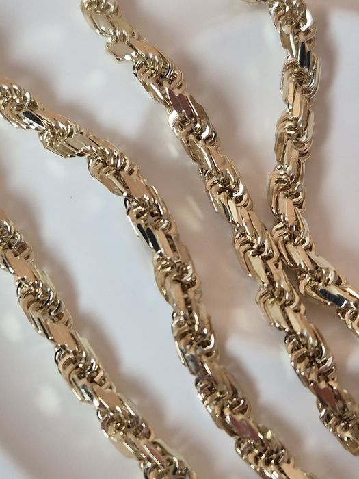 Złoty łańcuszek męski kordel diamentowany 60 cm p. 585