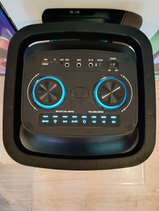 Блютуз караоке акустика Gedi-58(SD,USB,FM) пультДУ, 2микрофона