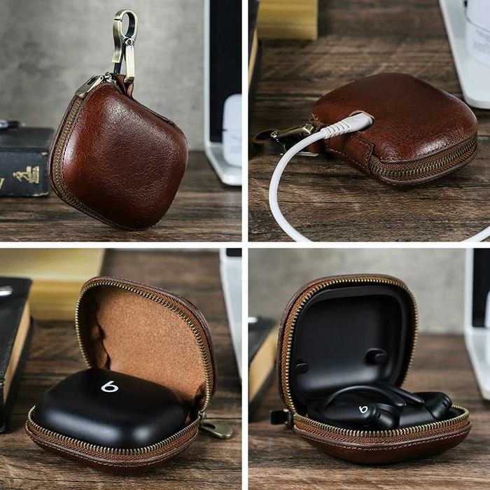 Capa para Airpods Pro3 em pele de bovino com gravação personalizada