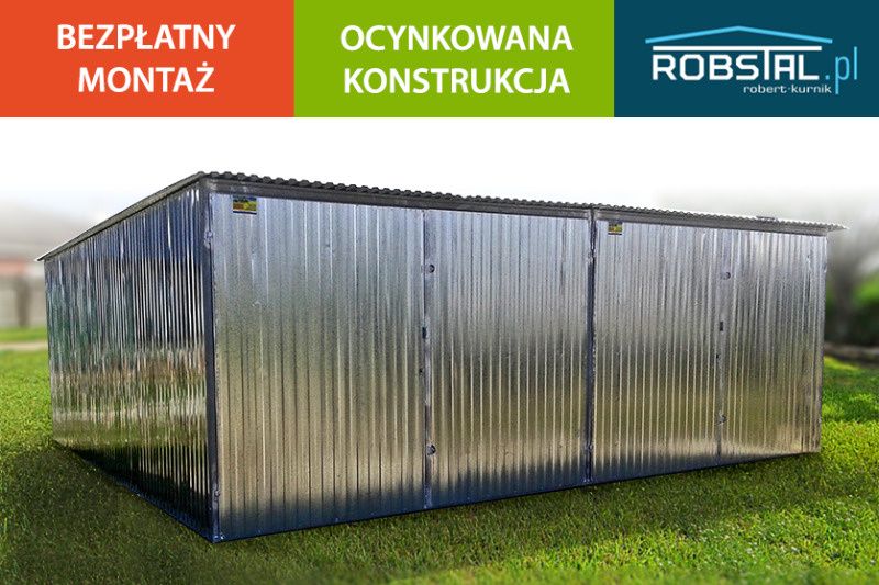 Garaż blaszany 6x5 garaże podwójne TRANSPORT I MONTAŻ GRATIS blaszaki