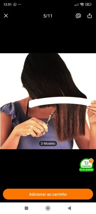 Acessórios p cortar cabelo sozinha