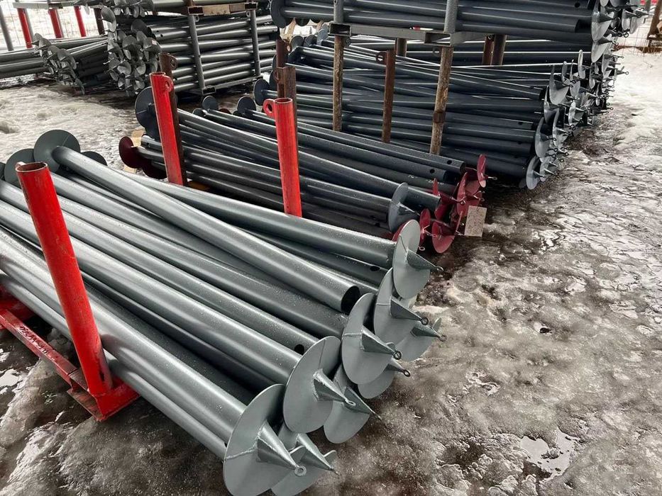 Сваи, палі, геошуруп, винтові, сваї, наконечники