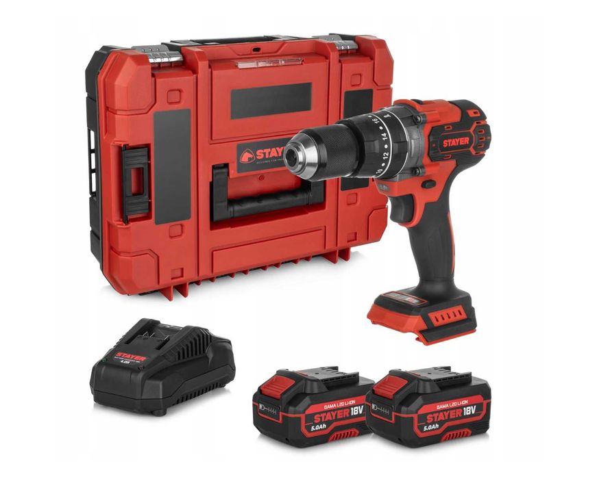 STAYER Wiertarko-Wkrętarka udar 18V 70nm 2x5ah kufer PBL70L2025