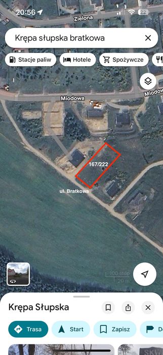 Działka budowlana 1582 m² z gotowymi mediami Krępa Słupska