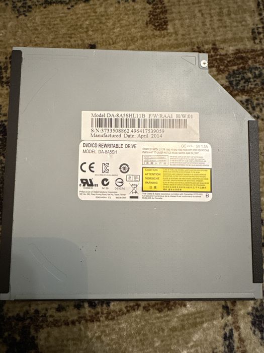 Оптичний привод DVD-RW для ноутбука Philips/lenovo DA-8A5SH