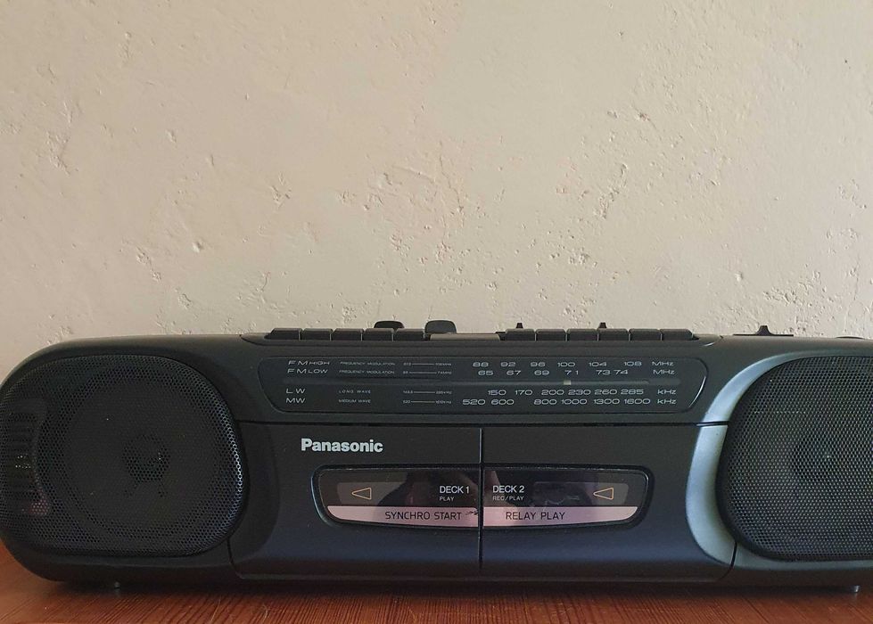 panasonic magnetofon dwukasetowy radiomagnetofon