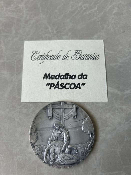 Título:  Medalha “Páscoa” GIARTE – Prata Fina 999,9 – 55 g – Certificado Original