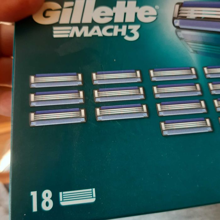 Gillette Mach3 Nowe.! Orginalne..! wkłady do maszynki, Pakiet 18 szt ..1