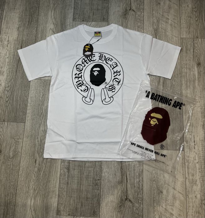 Футболка Chrome Hearts × BAPE