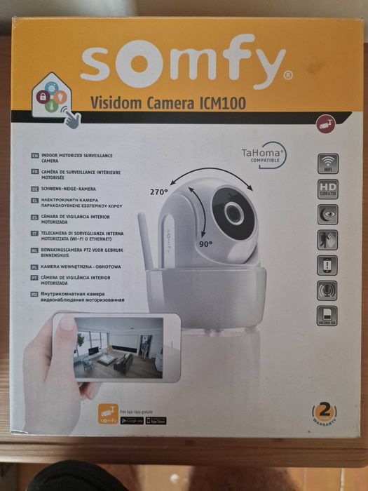 SOMFY obrotowa kamera wewnętrzna WiFi ICM 100 do Tahoma