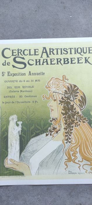 Piękny plakat Secesja Wystawa Sztuki