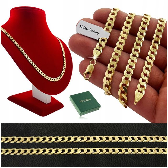 Gruby Łańcuszek Damski Splot Pancerka 65cm/6mm 925 Szeroki Solidny + G