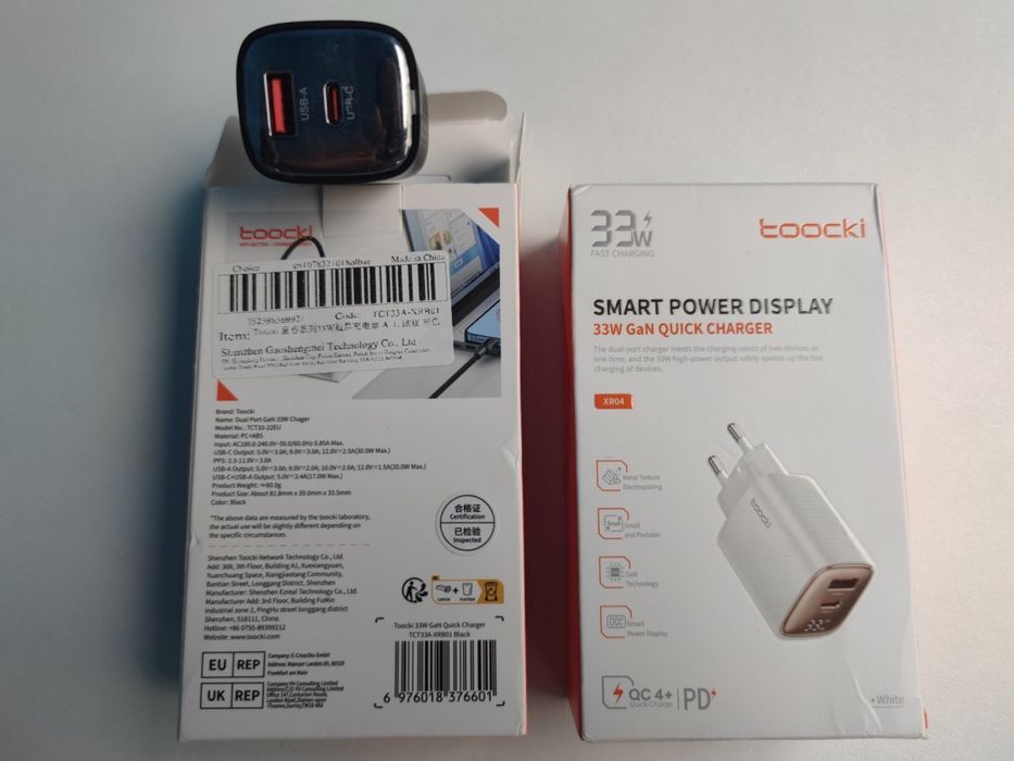 Зарядні пристрої toocki 47w, 40w, 35w, 33w.