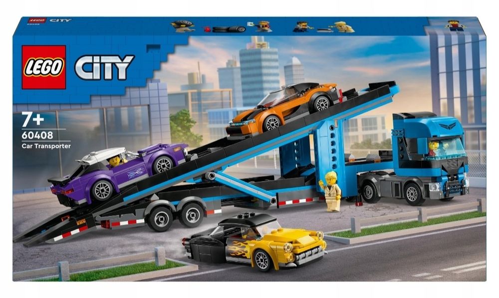 LEGO City 60408 Laweta z samochodami sportowymi nowe