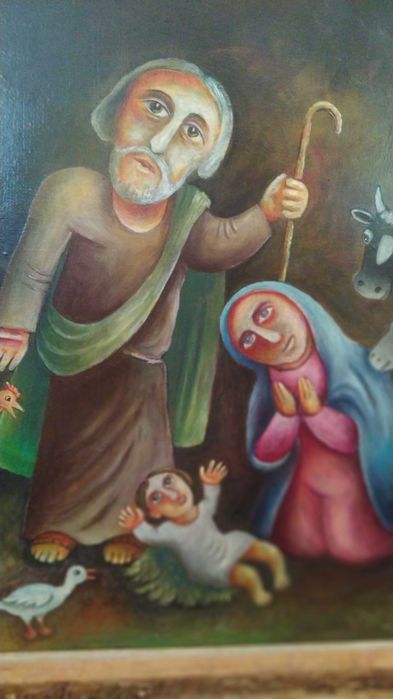 Stajenka betlejemska. Malarstwo ludowe