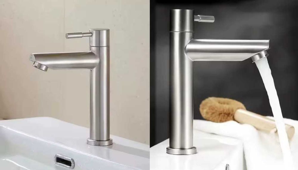 Одиночный кран для холодной воды из нержавеющей стали