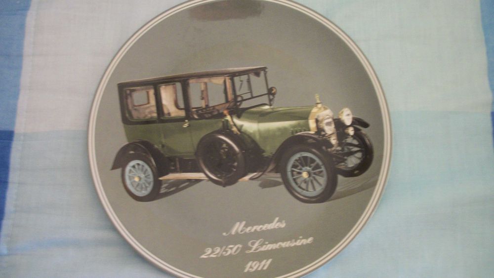 prato decorativo com simbolo mercedes