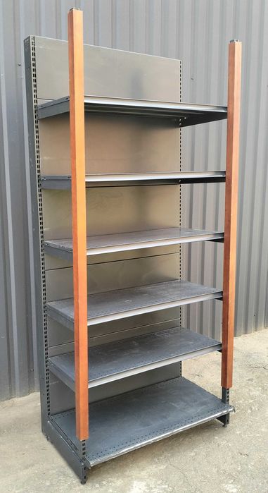 Торгові пристінні стелажі з підпорами «Колумб» 225х100см., Б/у 13452