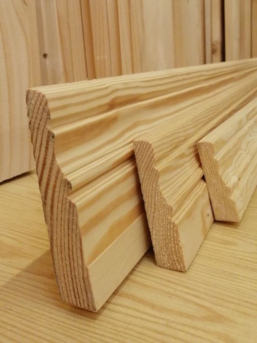 Listwa przypodłogowa sosnowa frezowana retro 70x20 mm