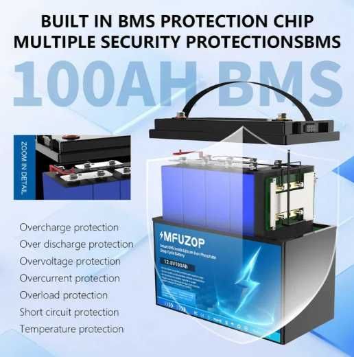 LiFePO4 батарея 12V 100Ah Аккумулятор Datouboss, BMS 1280Wh акумулятор