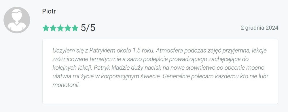 Niemiecki na każdy poziom - korepetycje, konwersacje