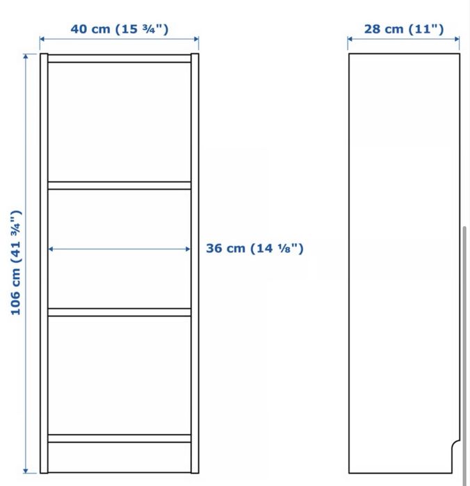 Billy regal biały ikea maly