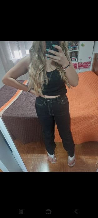 Calças pretas tamanho 34 XS. Everyday jeans. Novas!!