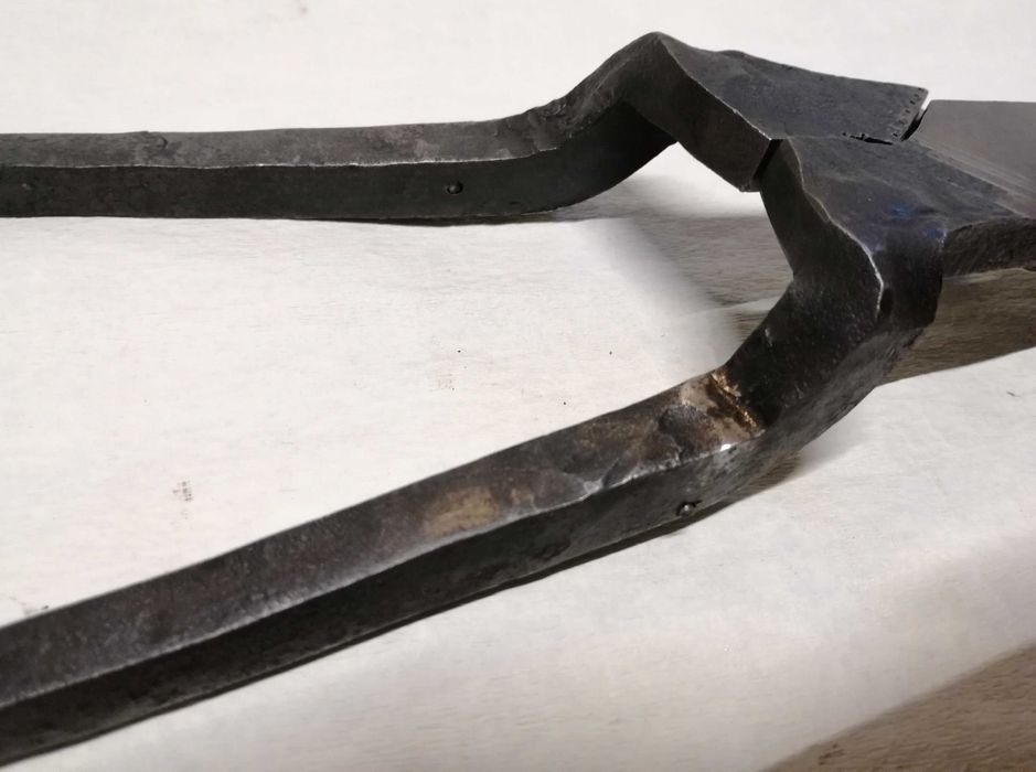Stare solidne duże kute nożyce - dł. całkowita 60 cm