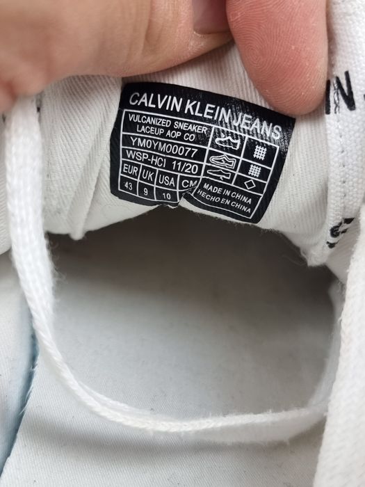 Trampki Męskie Calvin Klein Ck 43 buty sportowe wyjściowe Białe