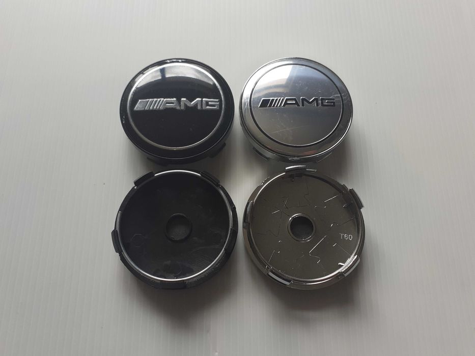 Centros/tampas de jante completos e emblemas Mercedes AMG