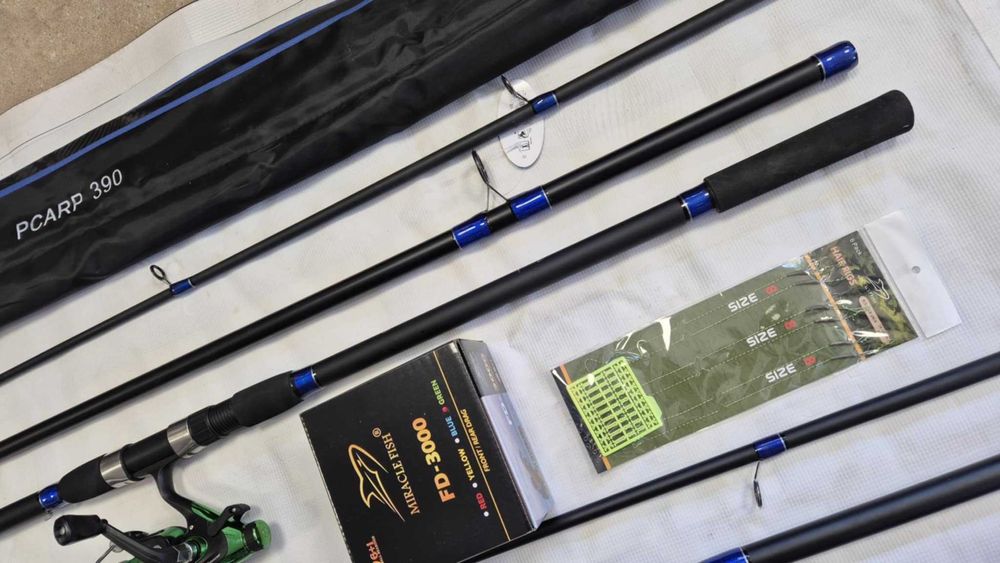 2 budżetowe zestawy karpiowe 390 cm za 250 zł