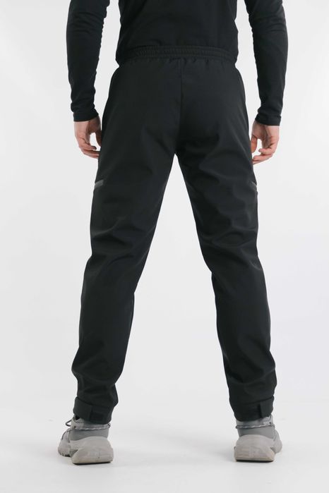 Штани чоловічі зимові теплі з флісом чорні Softshell