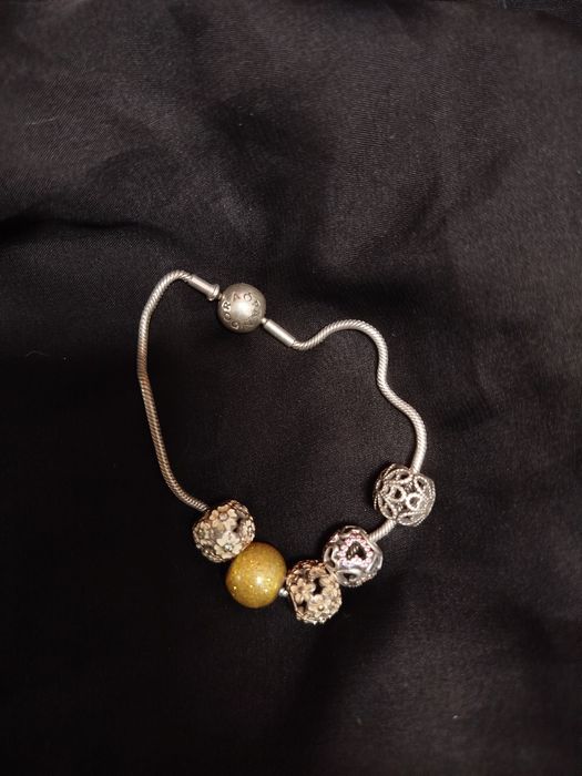 Bransoletka Pandora z 5 elementami Srebro 925