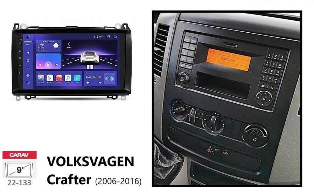 Rádio 2DIN • Volkswagen VW Crafter (2006 até 2020) • Android GPS