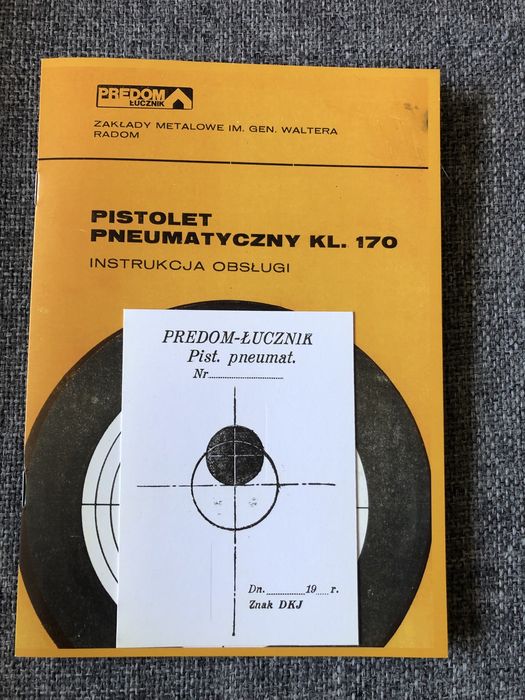 Instrukcja obsługi pistolet Łucznik Radom wz.70