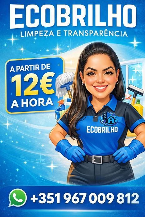 Limpeza Prédios, Escadas, Casas e Airbnb | Passa Roupa | 12€/