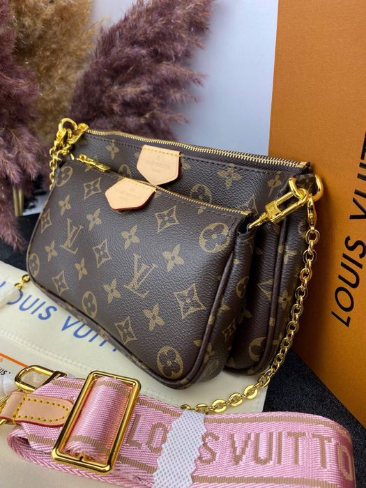 Torebka Louis Vuitton multi pochette pink pasek